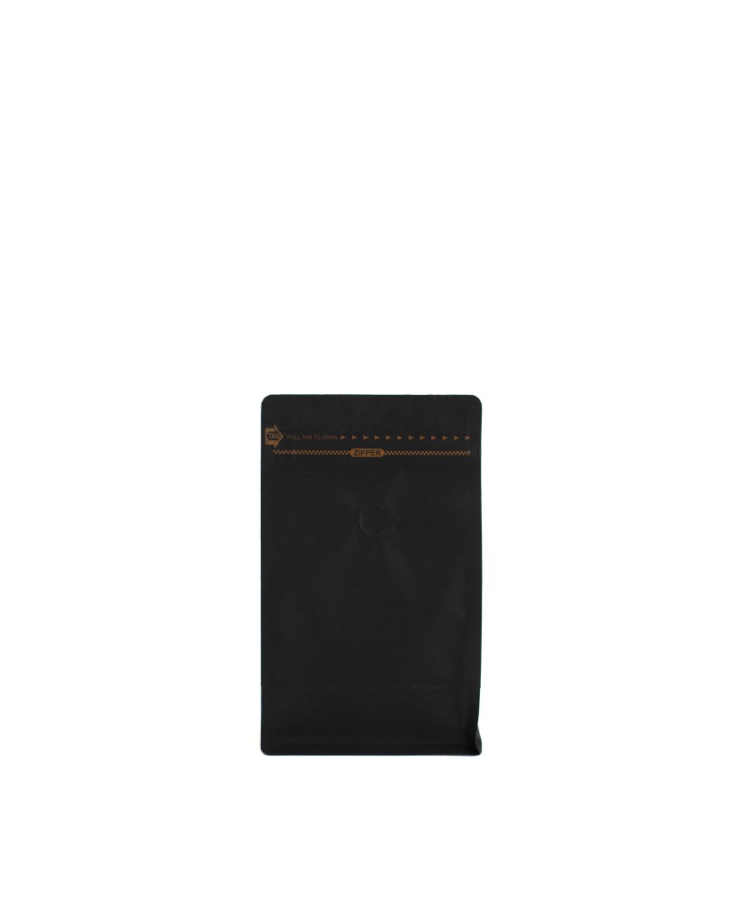 Schwarz Flach Boden Beutel 250 g, Papier, 250 St. mit Zipper