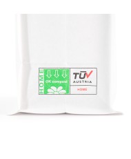 BIO Flach boden beutel 1000g, Kompostierbares Weiß papier + Zipper + Ventil