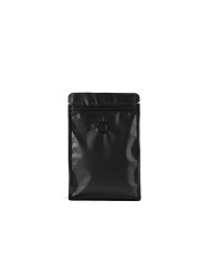 [REG] Flach Boden Beutel 250 g, Schwarz matt + Zipper + Ventil (250 St.)