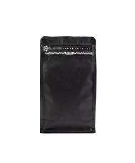 Flat Bottom 150g, black matt + zipper (250 pcs)