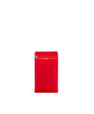 Flat bottom 150g recyclable, red matt + zipper (100 pcs)