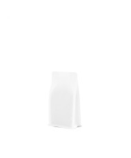 Weiß Flach Boden Beutel 150g Papier, mit Zipper +Ventil (250 St.)