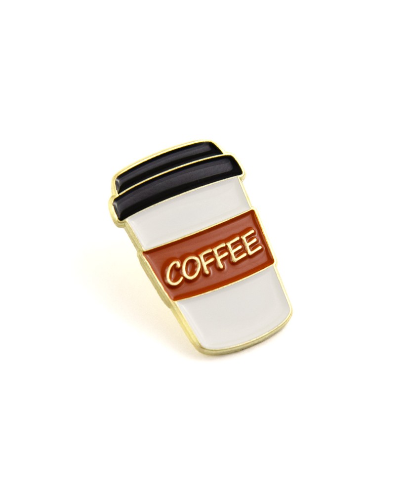 Pin Tasse zum Mitnehmen COFFEE golden (10 St.)
