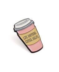 Pin cup Life Happens Coffee Helps (10 pcs)