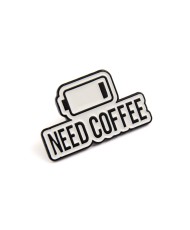 Przypinka bateria Need Coffee (10 szt.)