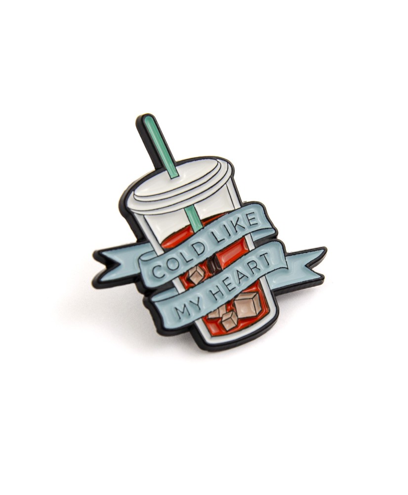 Pin iced coffee cup: COLD LIKE MY HEART (10 pcs)