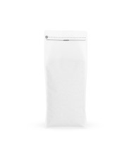Flach Boden Beutel 1kg Recycelbar, Weiß matt + Zipper (250 St.)
