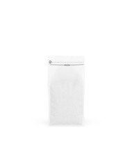 Flach Boden Beutel 500g Recycelbar, Weiß matt + Zipper (250 St.)