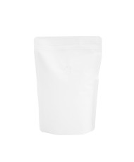 Stand Up Pouches white kraft 250g + zip + valve (250 pcs)