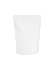 Stand Up Pouches white kraft 250g + zip + valve (250 pcs)