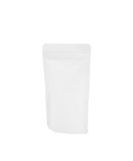 Stand Up Pouches white kraft 150g + zip + valve (250 pcs)