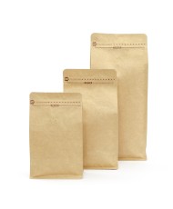 Próbki Flat Bottom kraft (papierowe) + wentyl (150g - 1000g)