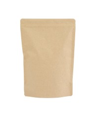 Standbodenbeutel, Kraftpapier 250g, 500 St. mit Zipper